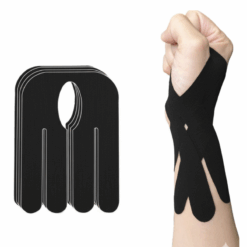 PreCut KINESIOTAPE pour poignet - pack de 10 (noir)